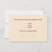 Editable Red Autumn Flowers RSVP Card (Dos)