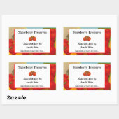 Editable Retro Strawberry Boerderij Canning Labels (Vel)