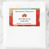 Editable Retro Strawberry Boerderij Canning Labels (Tas)