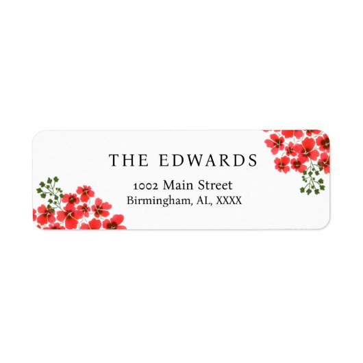 Editable Return Address Labels (Voorkant)