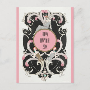 Editable  Roaring Twenties Happy Nieuwjaar Briefkaart