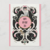 Editable Roaring Twenties Happy Nieuwjaar Briefkaart (Voorkant)