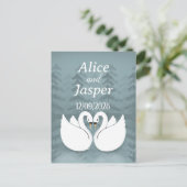 Editable Romantic and elegant wedding Sticker Briefkaart (Staand voorkant)