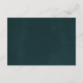 Editable Romantic Flower Wreath Emerald Gold Foil RSVP Kaartje (Achterkant)