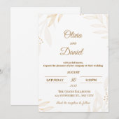 Editable Romantic Wedding Invitation  (Devant / Derrière)