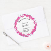 Editable Rustic Pink Floral  Kandle Label (Envelop)
