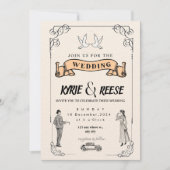 Editable Rustic Wedding Invitation Set & RSVP Bund (Devant)