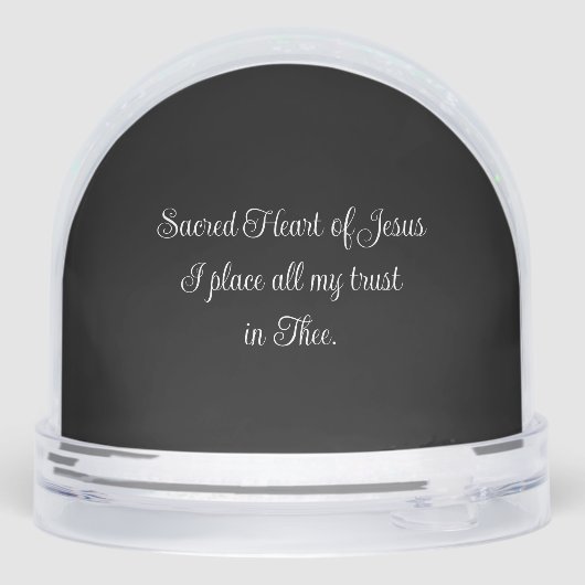 Editable Sacred Heart of Jesus and Prayer Sneeuwbol (Achterkant)