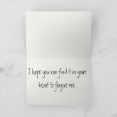 Editable Sad Dog Apology Kaart (Binnen)