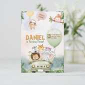 Editable Safari Birthday Invitation (Debout devant)