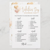Editable Scavenger Hunt Valentijnsdag game (Voorkant / Achterkant)