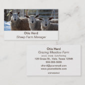 Editable Sheep Farmer Butcher Visitekaartje (Voorkant / Achterkant)