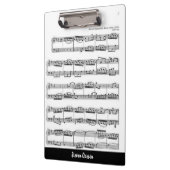 Editable Sheet Muziek en Naam Klembord (Links)