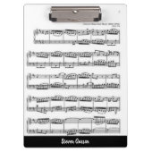 Editable Sheet Muziek en Naam Klembord (Voorkant)