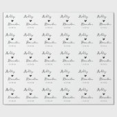 EDITABLE Simple Bride & Groom Names Weddenschap Gi Cadeaupapier (Vlak)
