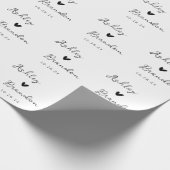 EDITABLE Simple Bride & Groom Names Weddenschap Gi Cadeaupapier (Hoek)