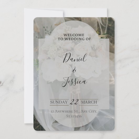 Editable simple wedding invitation (Devant)
