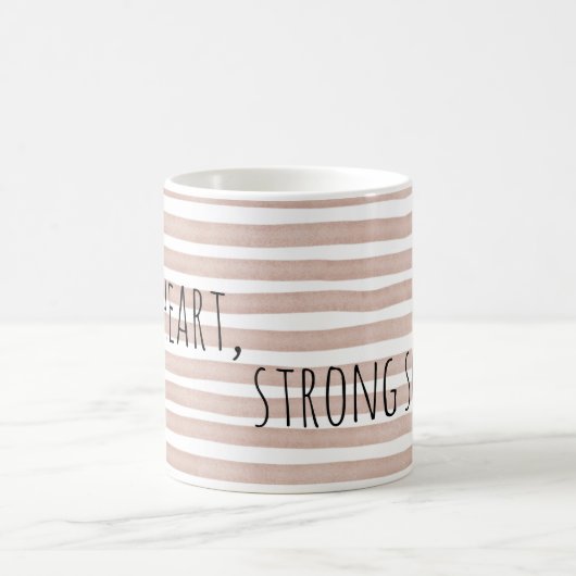 Editable Soft Heart Strong Soul Minimal Quote Mug (Centre)