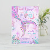 Editable Sous La Sirène De Mer Invitation Annivers (Debout devant)