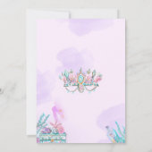 Editable Sous La Sirène De Mer Invitation Annivers (Dos)