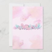 Editable Sous La Sirène De Mer Invitation Annivers (Dos)