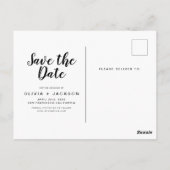 Editable sparen de Datum Elegant Minimalistisch Ma Briefkaart (Achterkant)