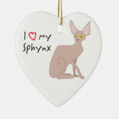 Editable Sphynx-kerstversiering Keramisch Ornament (Rechts)