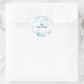 Editable Spring Pattern Quottes Round Sticker (Tas)