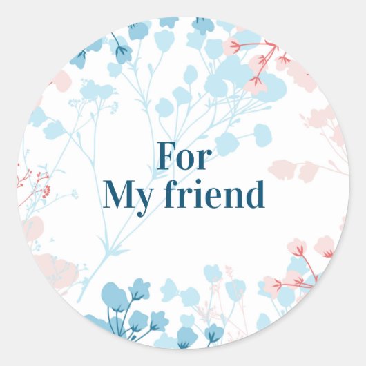Editable Spring Pattern Quottes Round Sticker (Voorkant)