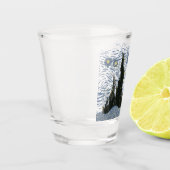 Editable Starry Night Glass Shot Glas (Links)
