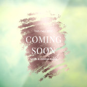 Editable Stylish Bronze Business Coming Soon  Raamsticker (Vel 3)