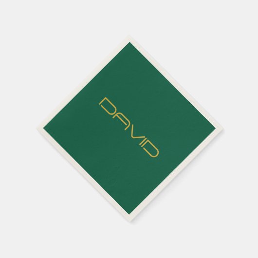 Editable Stylish Text | Gold & Hunter Green Servet (Hoek)