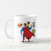 Editable Superhero gift mug superdad the best dad (Gauche)