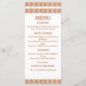 Editable Template African Print Wedding Menu (Devant)