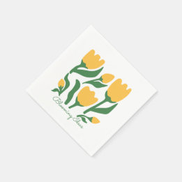 Editable Text Yellow Tulip Minimalist Aesthetic Servet