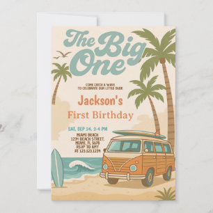 Editable The Big One 1st Birthday Invitation