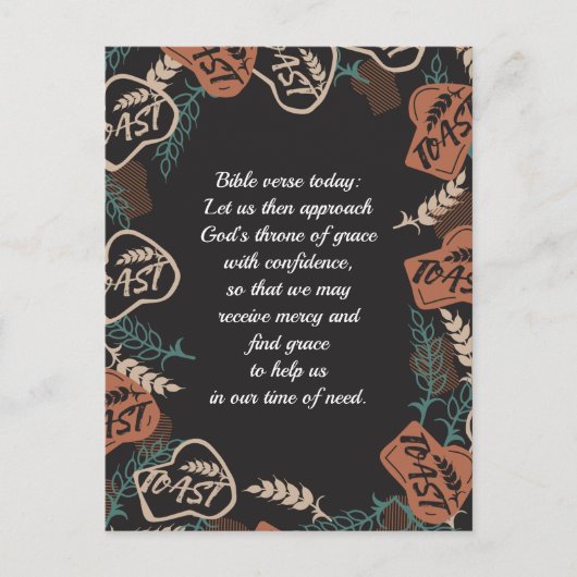 Editable Toast Bread Quote Briefkaart (Voorkant)