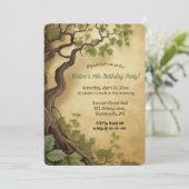 Editable Tree and Green Leaves Kaart (Staand voorkant)