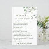 Editable Wat de Groom zei (Staand voorkant)