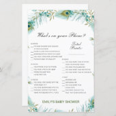 Editable Wat op uw Spel van het Baby shower van de (Voorkant / Achterkant)