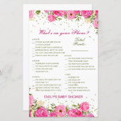 Editable Wat op uw Spel van het Baby shower van de (Voorkant / Achterkant)