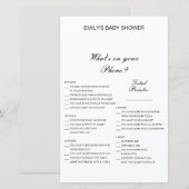 Editable Wat op uw Spel van het Baby shower van de (Voorkant / Achterkant)