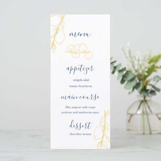 Editable Wedding Menu (Debout devant)
