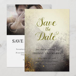 Editable Wedding Save the Date Card – Modern Minim Kaart
