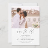 Editable Wedding Save the Date Photo Minimalist (Achterkant)
