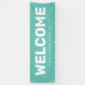 Editable Welcome Banner Poster Vinyl Announance (Verticaal)