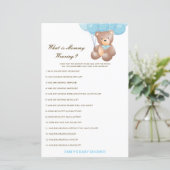 Editable What is Mammiewerend Baby shower Game (Staand voorkant)