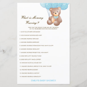 Editable What is Mammiewerend Baby shower Game