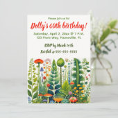 Editable Whimsical Forest Flowers  Kaart (Staand voorkant)