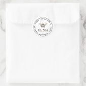 Editable White Honey Jar Bee Étiquette (Sac)